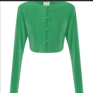 With Jean green cardigan